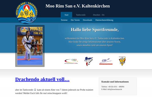Vorschau von www.moorimsan.de, Moo Rim San Taekwondo e.V.