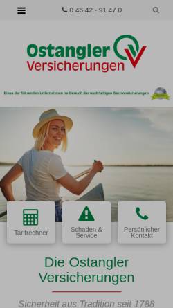 Vorschau der mobilen Webseite www.ostangler.de, Ostangler Brandgilde