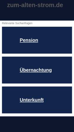 Vorschau der mobilen Webseite www.zum-alten-strom.de, Pension zum Alten Strom