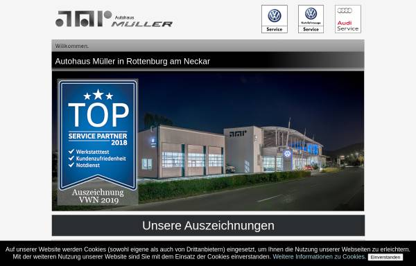 Vorschau von vw-audi-mueller.de, Autohaus Adolf Müller GmbH