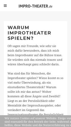 Vorschau der mobilen Webseite www.impro-theater.de, Impro-theater