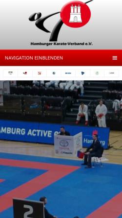 Vorschau der mobilen Webseite www.karate-hamburg.de, Hamburger Karate-Verband e.V.