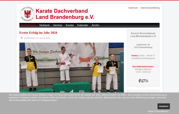 Vorschau von www.kdb-brandenburg.de, Karate-Dachverband Land Brandenburg e.V.