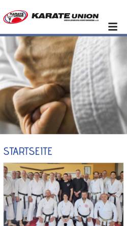 Vorschau der mobilen Webseite www.karateunion-mv.de, Karateunion Mecklenburg-Vorpommern e.V.