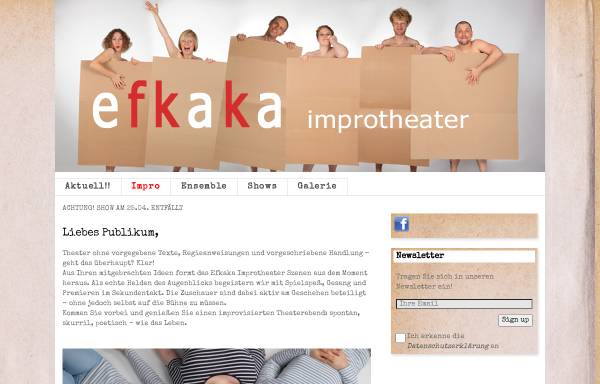 Vorschau von www.efkaka-impro.de, efkaka Improvisationstheater