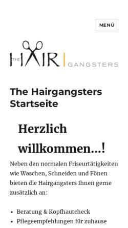 Vorschau der mobilen Webseite www.the-hairgangsters.de, The Hairgangsters, Inh. Stephan Hepp