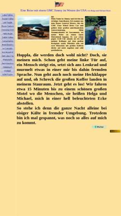 Vorschau der mobilen Webseite www.helmic.de, Mit einem GMC Jimmy im Westen der USA [Helga & Michael Bock]