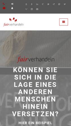 Vorschau der mobilen Webseite www.fair-verhandeln.de, Fair verhandeln - und jeder gewinnt, Mediator Leonhard Sappl