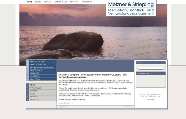 Vorschau von www.metzner-striepling.de, Metzner & Striepling GbR - Beratung Training Coaching