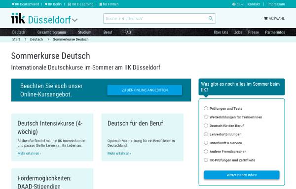 Vorschau von www.sommeruni-duesseldorf.de, Düsseldorfer Sommeruniversität (DSU)