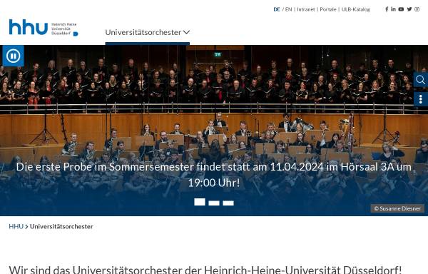 Vorschau von www.uniorchester.hhu.de, Uniorchester Düsseldorf