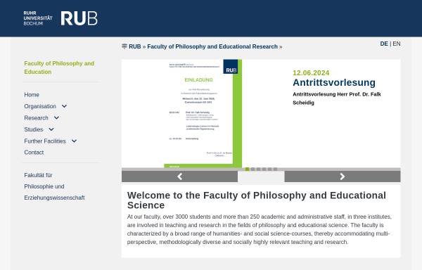 Fakultät für Philosophie und Erziehungswissenschaft