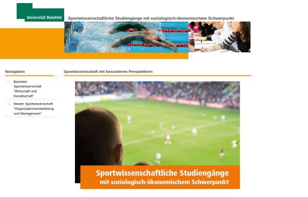 Vorschau von www.sportmanagement-bielefeld.de, Abteilung Sportmanagement