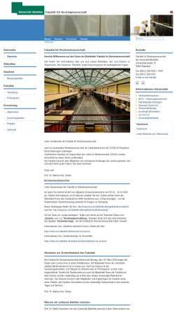 Vorschau der mobilen Webseite www.jura.uni-bielefeld.de, Fakultät für Rechtswissenschaft