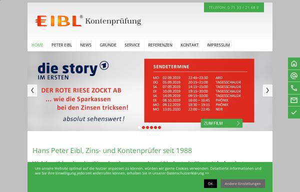 Vorschau von www.eibl-kontenpruefung.de, Eibl Kontenprüfung, Inh. Hans Peter Eibl