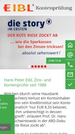 Vorschau der mobilen Webseite www.eibl-kontenpruefung.de, Eibl Kontenprüfung, Inh. Hans Peter Eibl