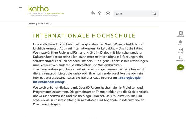Vorschau von www.katho-nrw.de, Katholische Hochschule Nordrhein-Westfalen (KatHO NRW)