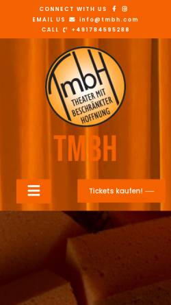 Vorschau der mobilen Webseite www.tmbh.com, Theater mit beschränkter Hoffnung (TmbH)