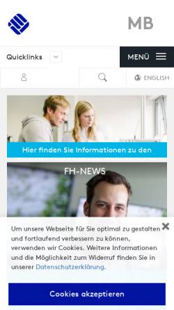 Vorschau der mobilen Webseite www.fh-muenster.de, FB 3 - Maschinenbau