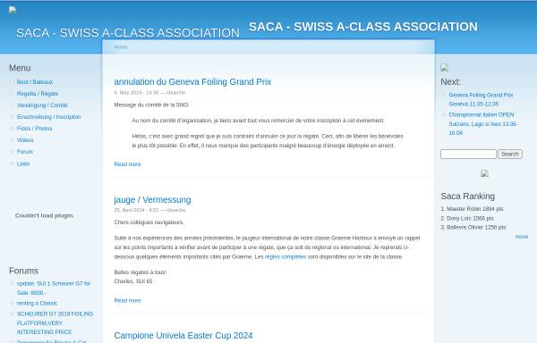 Vorschau von www.saca.ch, Schweizer A-Catamaran Vereinigung