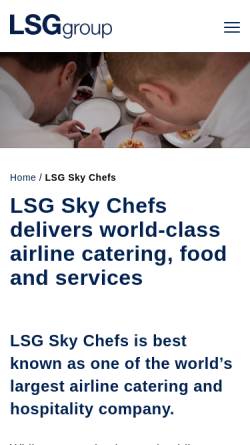 Vorschau der mobilen Webseite www.lsgskychefs.com, LSG Sky Chefs, LSG Lufthansa Service Holding AG