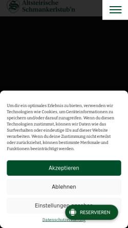 Vorschau der mobilen Webseite www.schmankerlstube.at, Altsteirische Schmankerlstube
