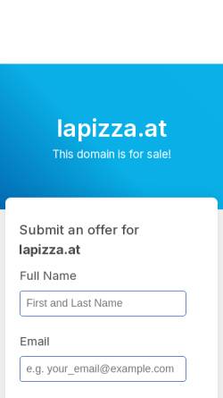 Vorschau der mobilen Webseite www.lapizza.at, La Pizza