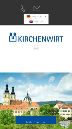 Vorschau der mobilen Webseite www.kirchenwirtgraz.com, Zum Kirchenwirt