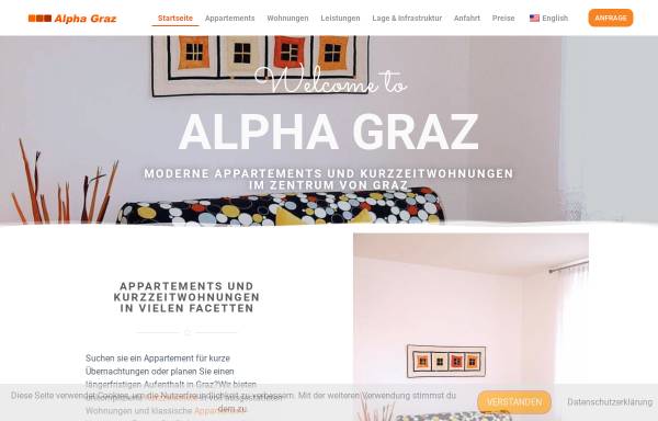 Vorschau von www.alpha-graz.at, Appartement Alpha
