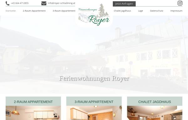 Vorschau von www.royer-schladming.at, Appartement Royer