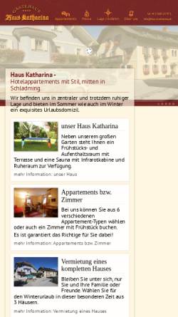 Vorschau der mobilen Webseite www.haus-katharina.at, Appartements Haus Katharina