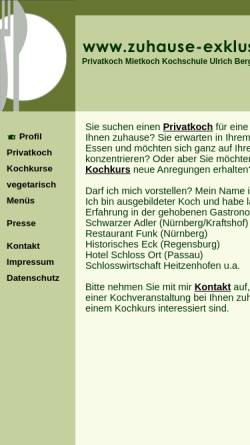 Vorschau der mobilen Webseite www.bergerulrich.de, Kochservice Privatkoch Kochschule - Ulrich Berger