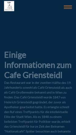Vorschau der mobilen Webseite www.cafegriensteidl.at, Cafe Griensteidl