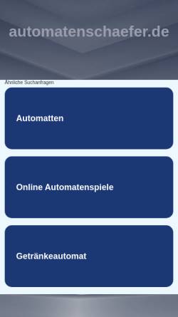 Vorschau der mobilen Webseite www.automatenschaefer.de, Automatenservice Harald Schäfer