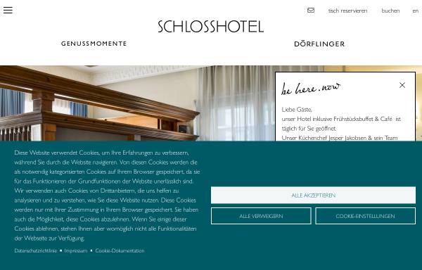 Vorschau von www.schlosshotel.cc, Schlosshotel und Hotel Einhorn