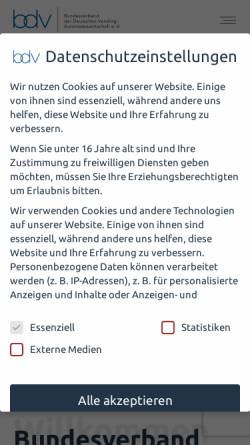 Vorschau der mobilen Webseite bdv-compact.de, BDV, Bundesverband der Deutschen Vending-Automatenwirtschaft e.V.