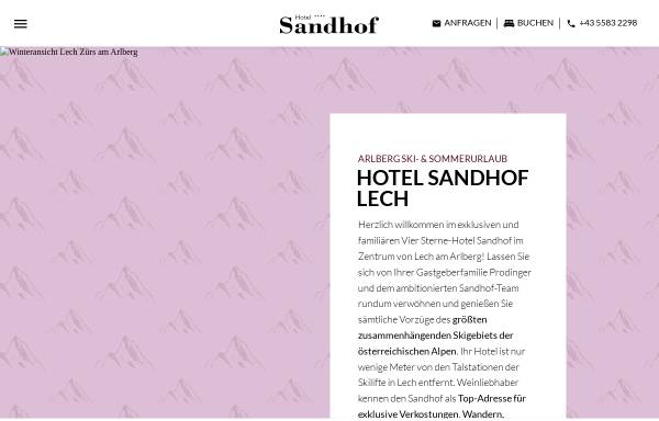 Vorschau von www.sandhof.at, Hotel Sandhof