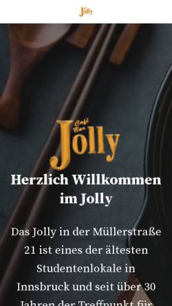 Vorschau der mobilen Webseite jolly-bar.at, Cafe Bar Jolly