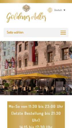 Vorschau der mobilen Webseite www.goldeneradler.com, Best Western Hotel Goldener Adler