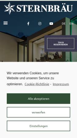 Vorschau der mobilen Webseite www.sternbraeu.at, Sternbräu
