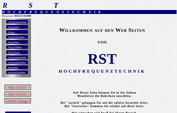 Vorschau von www.rst-hochfrequenztechnik.de, RST Hochfrequenztechnik