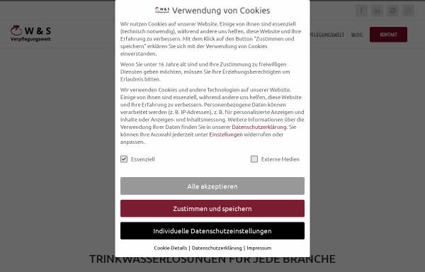 Vorschau von www.verpflegungswelt.de, W & S Verpflegungswelt GmbH