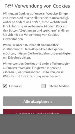 Vorschau der mobilen Webseite www.verpflegungswelt.de, W & S Verpflegungswelt GmbH