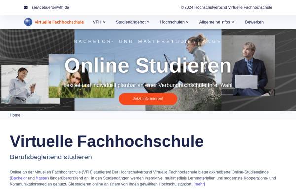 Vorschau von www.vfh.de, Virtuelle Fachhochschule Lübeck