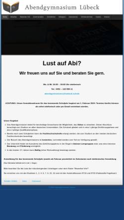 Vorschau der mobilen Webseite www.abendgymnasium-luebeck.de, Abendgymnasium Lübeck