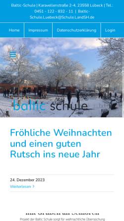 Vorschau der mobilen Webseite www.baltic-schule-lübeck.de, Baltic Gesamtschule