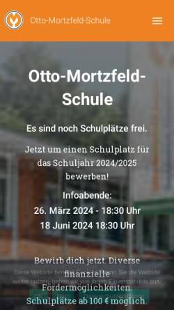 Vorschau der mobilen Webseite www.bzm.de, Bildungszentrum Mortzfeld (BZM)