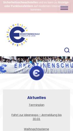 Vorschau der mobilen Webseite www.ernestinenschule.de, Ernestinenschule