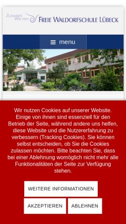 Vorschau der mobilen Webseite www.waldorfschule-luebeck.de, Freie Waldorfschule Lübeck