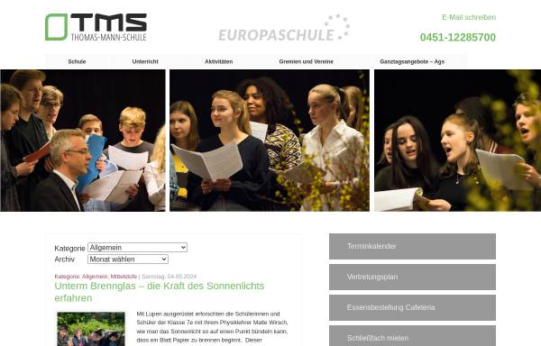 Vorschau von www.thomas-mann-schule.de, Thomas-Mann-Schule